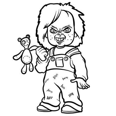 Chucky drawing - How to draw Chucky Child’s Play Doll Halloween Tutorial Step-by-step easy tutorial good guy doll Chucky bride of Chucky child’s play easy draw Materials use...